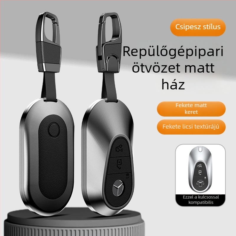 Mercedes-Benz kulcstok alumínium ötvözetből, üzleti stílus, testreszabható; kompatibilis a C200L/C260L, S400L/S450L, E300L kulcsokkal.