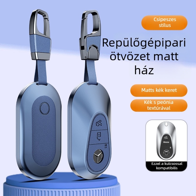 Mercedes-Benz kulcstok alumínium ötvözetből, üzleti stílus, testreszabható; kompatibilis a C200L/C260L, S400L/S450L, E300L kulcsokkal.