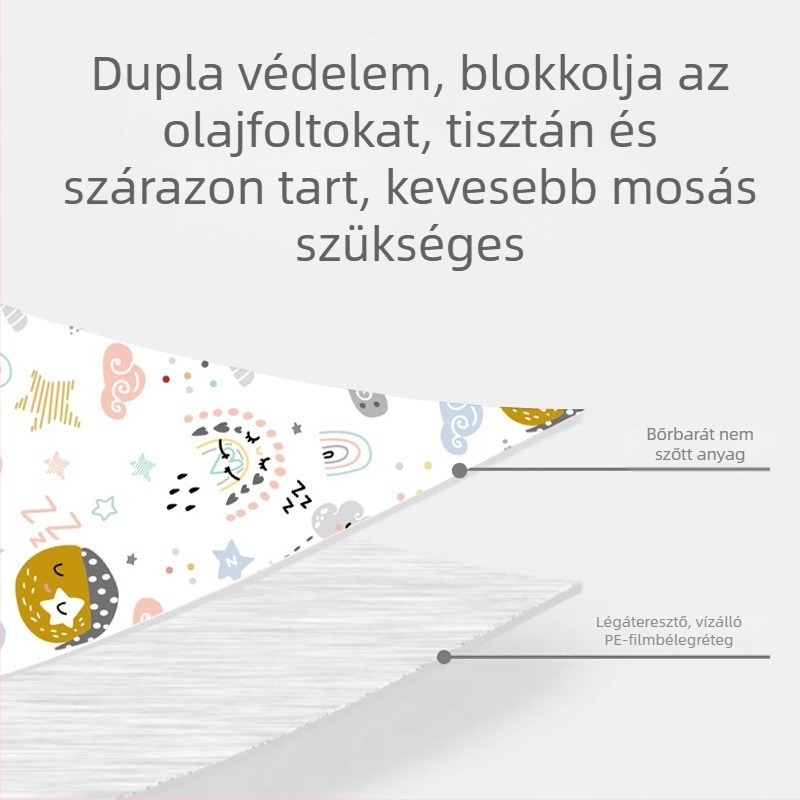 Egyszer használatos gyerekeknek szánt ujjvédők – nem szőtt anyagból, vízálló és olajálló, lélegző membrán, aranyos mintázat, 800 pár dobozban