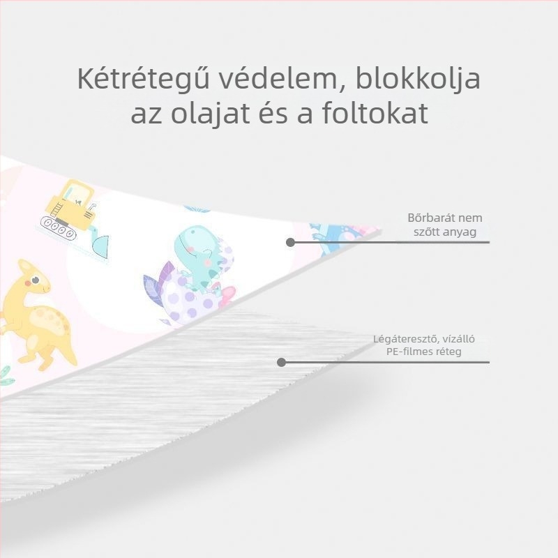 Gyerekeknek szánt egyszer használatos karvédők — csúszásmentes, véletlenszerű minta