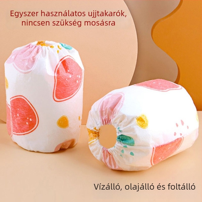 Egyszer használatos gyermek ujjvédők, nem szövött anyagból, anti-szennyezés és vízálló, karikatúra mintával, logó nyomtatva