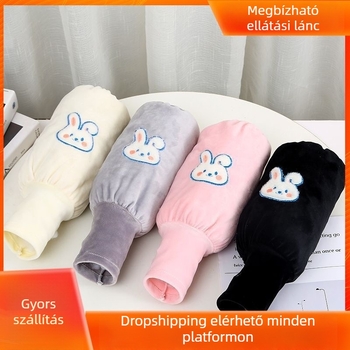 Uniszex gyermek téli karmelegítő ujjvédők, egyszínű, domborított textúrával