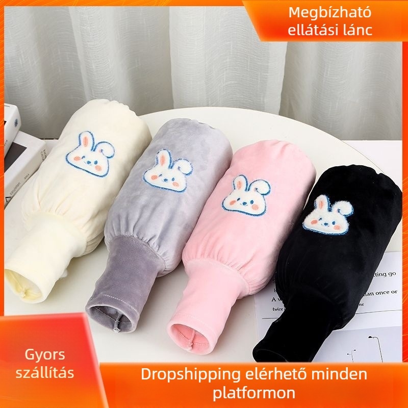 Uniszex gyermek téli karmelegítő ujjvédők, egyszínű, domborított textúrával