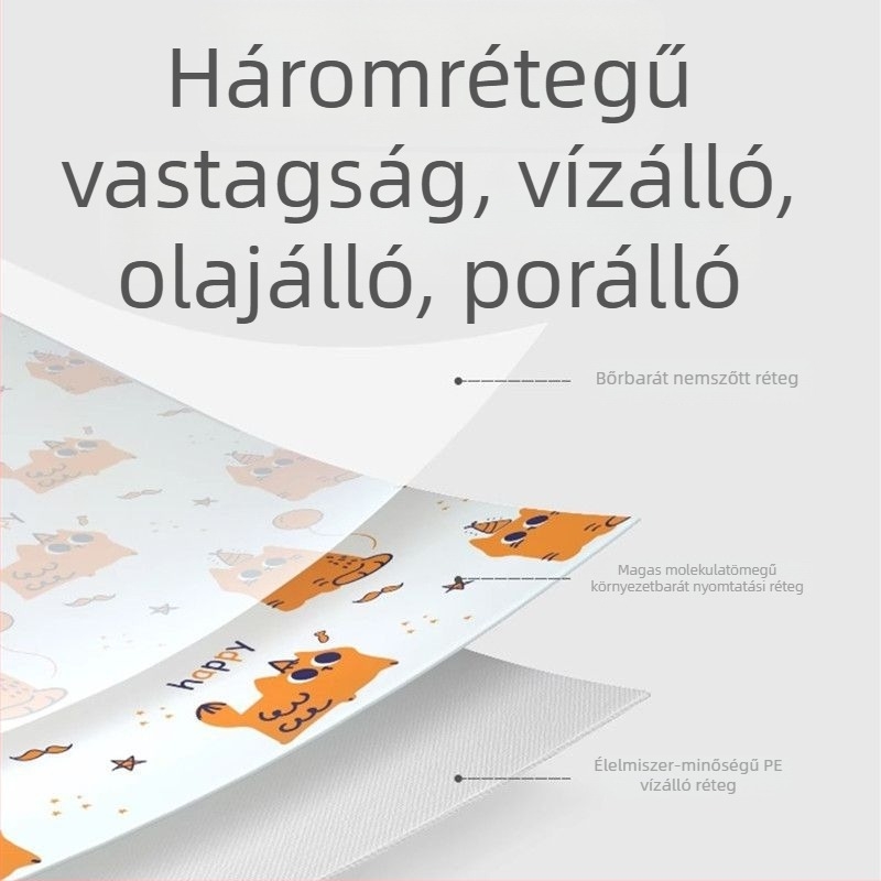 Egyszer használatos gyerekeknek készült oversleeves, porvédő, textileanyag, univerzális illeszkedés, egyszínű minta