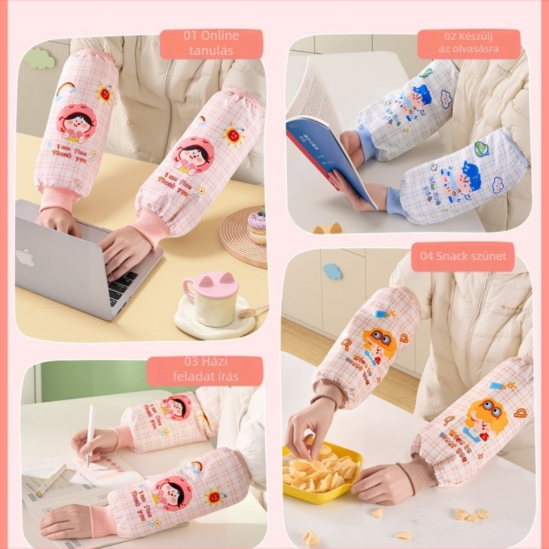 Ujjvédők karikatúra mintával, vízálló Oxford anyag, modern minimalista stílus