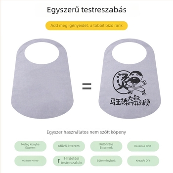 Nem szőtt anyagból készült, ujj nélküli kötény, mintás, több színű dizájnnal, felnőtteknek és gyerekeknek