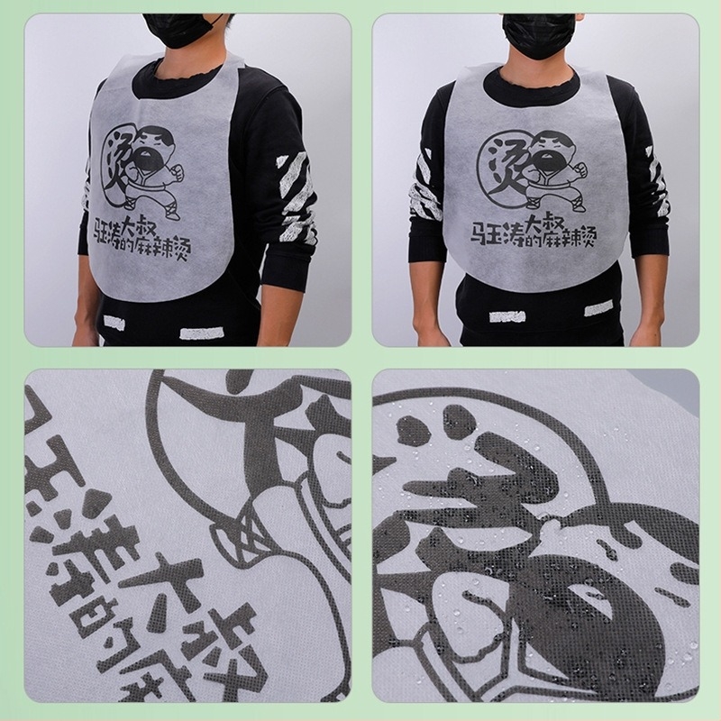 Nem szőtt anyagból készült, ujj nélküli kötény, mintás, több színű dizájnnal, felnőtteknek és gyerekeknek