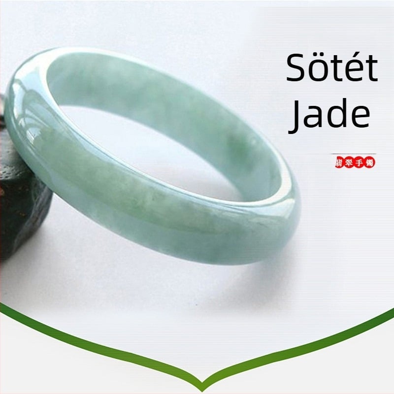 Aranyba ágyazott jade karkötő – kézzel készített, természetes uniszex stílus