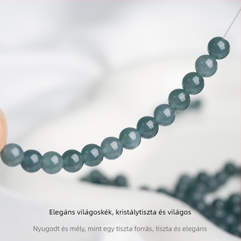 Jade karkötő jégviasz jade golyógyöngyökkel, polírozott felület, etnikus uniszex stílus