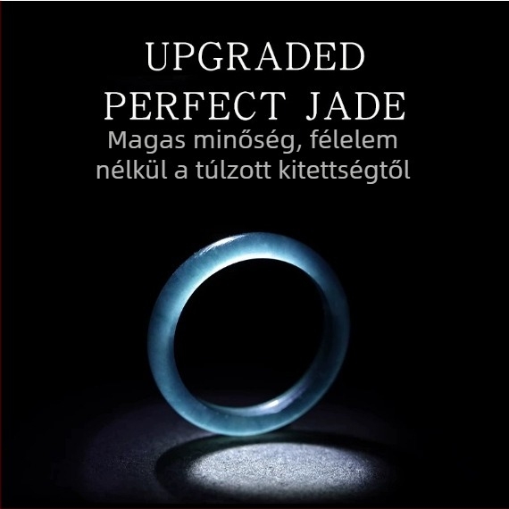 Nefrit gyűrű — kézzel készített, uniszex, geometriai forma