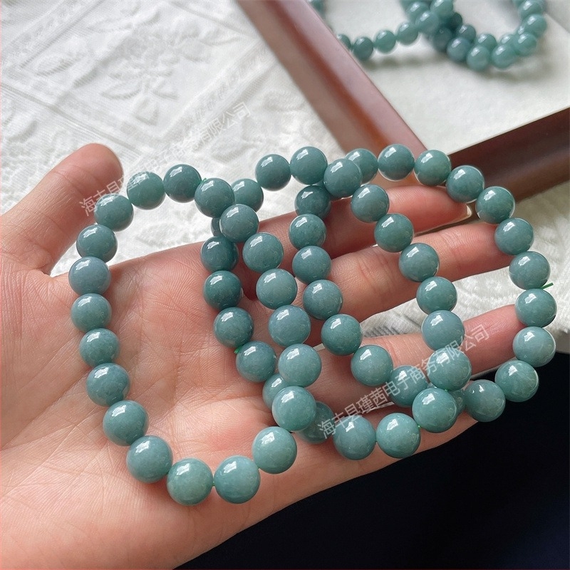 Karkötő - kézzel készített, természetes jadeit gyöngyök, gömbölyű formájú, uniszex, testreszabás elérhető