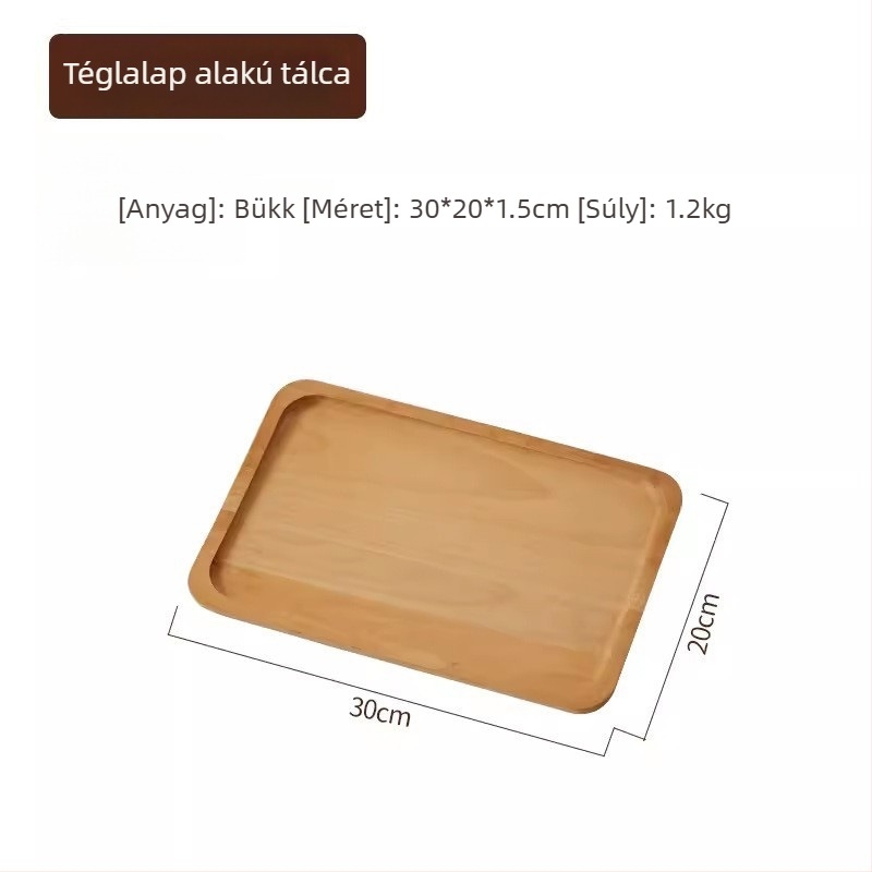 Japán stílusú ovális fa tálca, tömörfa, modern minimalista stílus, kézzel rajzolt felület, nyomtatott logó, testre szabható