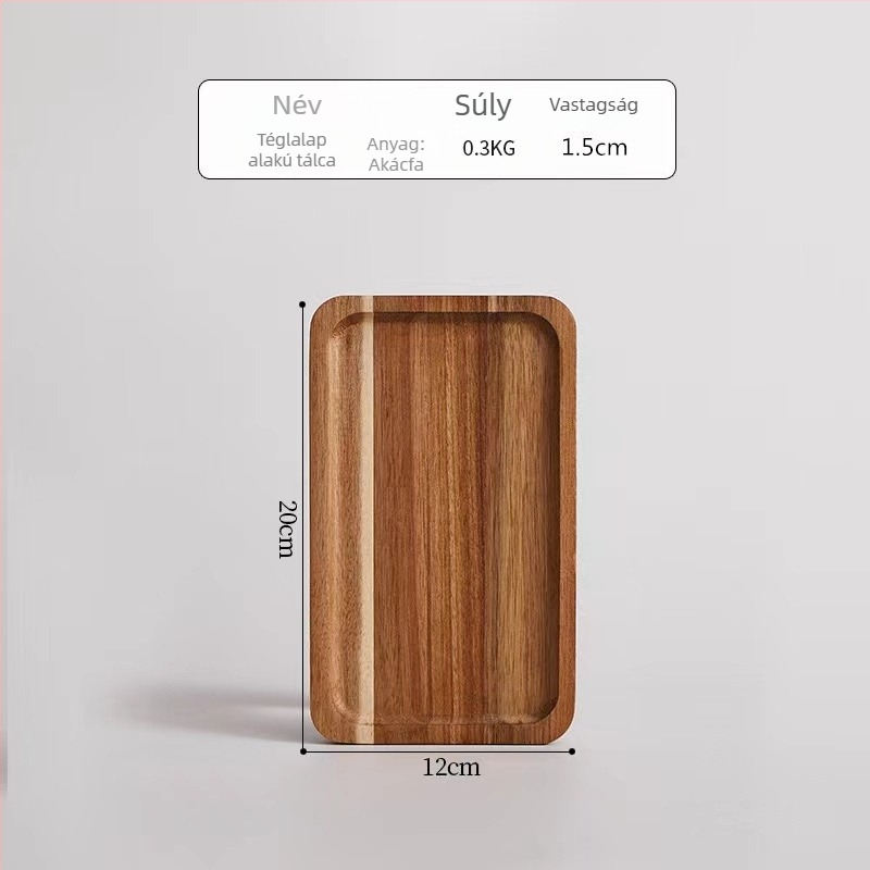 Japán stílusú ovális fa tálca, tömörfa, modern minimalista stílus, kézzel rajzolt felület, nyomtatott logó, testre szabható