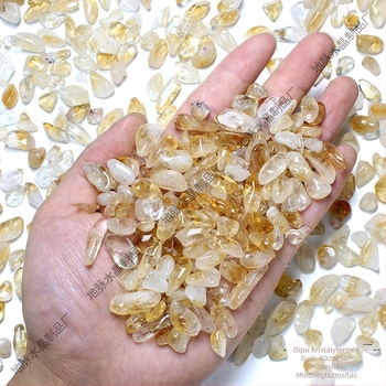 Karkötő ékszer – Természetes citrin nyers kő, Ground Pulse Crystal, polírozott felület, 100–500 g