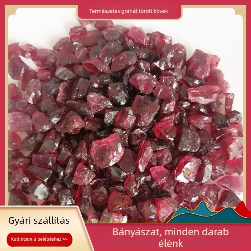 Granát drágakő — természetes, szabálytalan vágás, vágási folyamat
