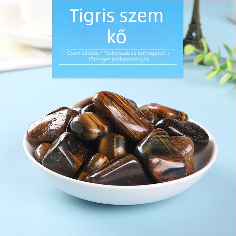 Tigriszem kavics akváriumhoz - természetes kristályos kavics, szabálytalan alakú, 500 g