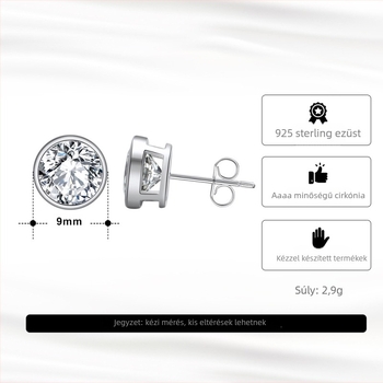 Fülbevalók | 925-ös ezüst | Elektroplating | Geometriai stílus | Zhongshan Huancai Jewelry