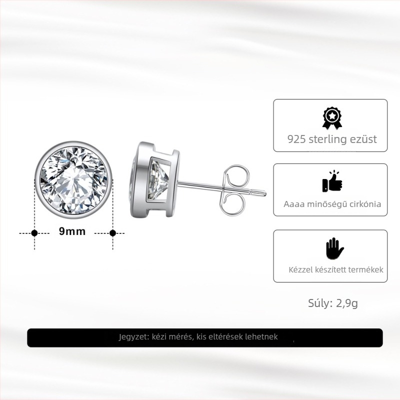 Fülbevalók | 925-ös ezüst | Elektroplating | Geometriai stílus | Zhongshan Huancai Jewelry