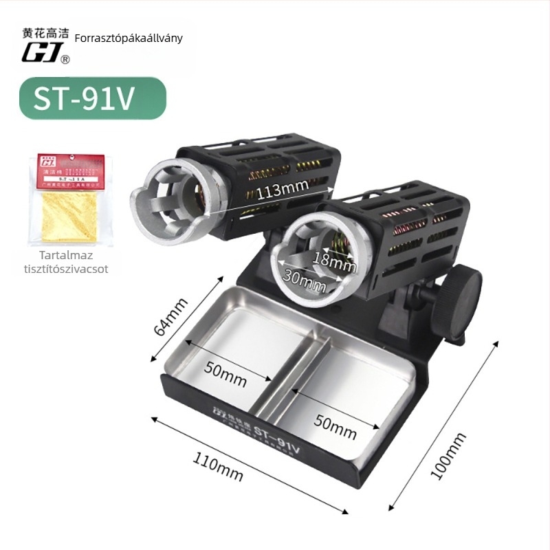 Forrasztópákaállvány ST-90, fémből készült állvány hegesztéshez és karbantartáshoz, 220V