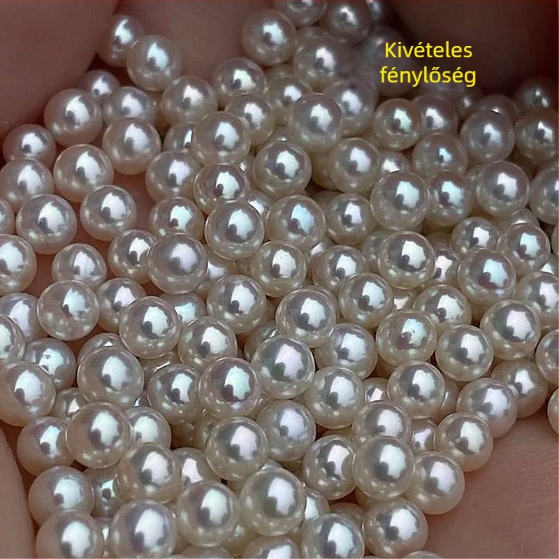Kisspearl Édesvízi gyöngyök, gömb alakú gyöngyök, magas fényesség, 2025 tavasza