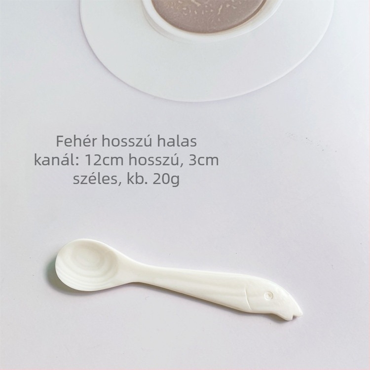 Gyöngyház kagyló kanál, kézzel készített, gravírozott, polírozott felület, otthoni használatra – kávé és desszert keverőkanál