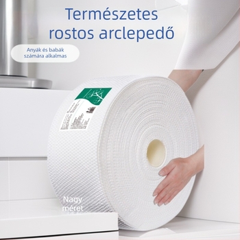 Arc tisztító törlőkendő, egyszer használatos, gyöngyházmintás, természetes növényi rostból, szalonhasználatra, puha és sűrű