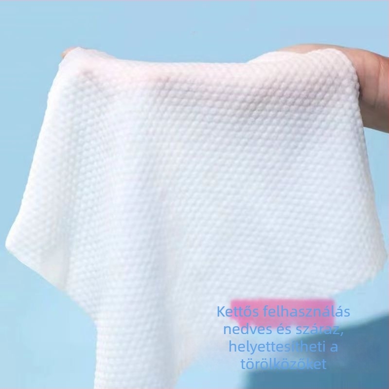 Arc tisztító törlőkendő, egyszer használatos, gyöngyházmintás, természetes növényi rostból, szalonhasználatra, puha és sűrű