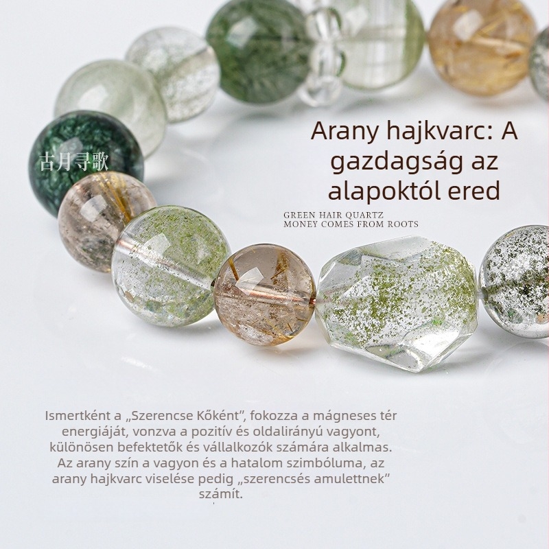 Geometriai kristálygyöngy karkötő, polírozott felülettel, eredeti uniszex dizájn