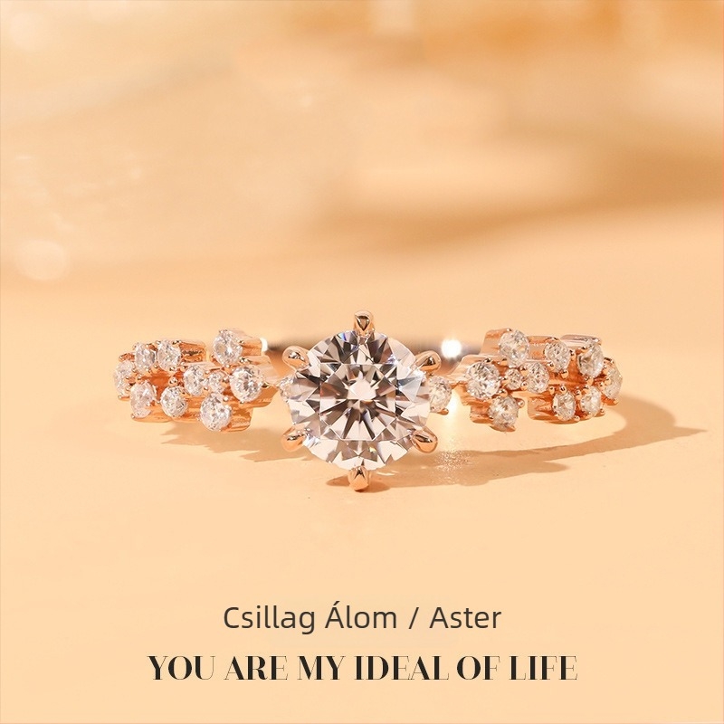 Rézgyűrű csillag alakú dizájnnal, gyémántos felületkezeléssel, Yili jewelry factory