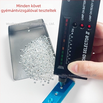 Prémium 0.8–3 mm kör moissanit drágakő, D színű