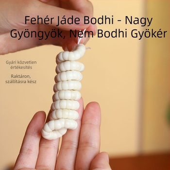 Fehér jade Bodhi gyöngyök, 120 darab, diagonális vágás, 12 mm, karkötőhöz