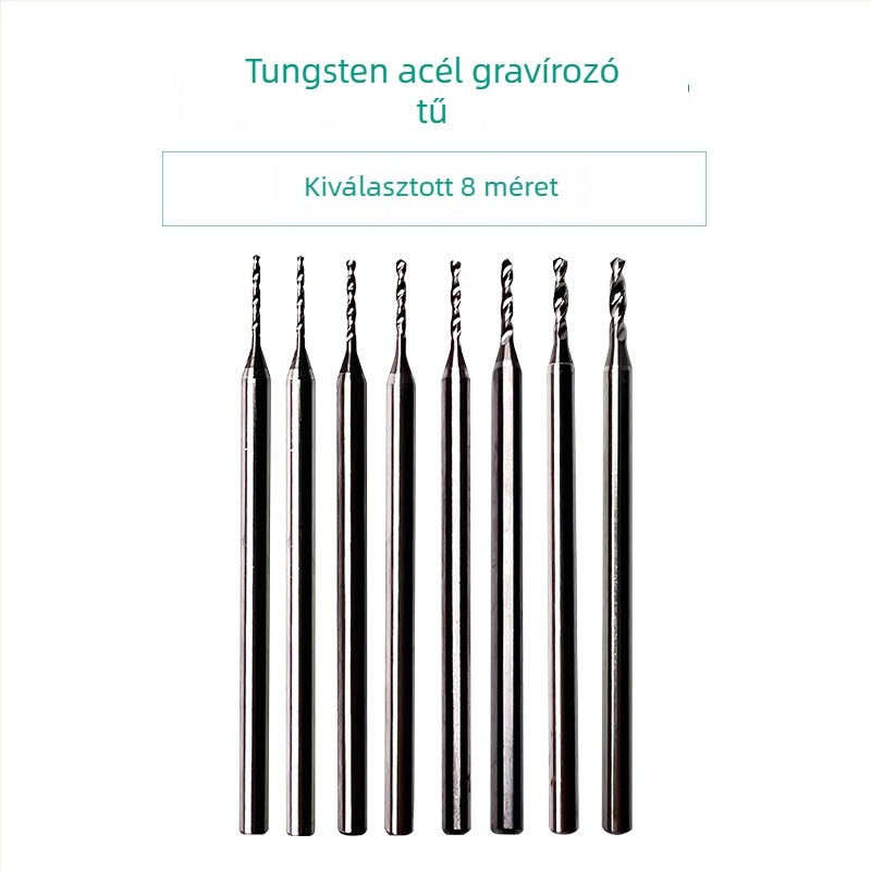 Volfrámból készült acél fúró a lyukak perforálásához és bővítéséhez ékszerekben (arany és ezüst), borostyán, méhviasz, buddhista gyöngyök; spirálos fúró fa és fém számára