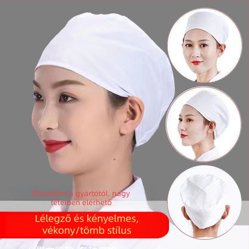 Kötött munkás sapka klinikák számára és orvosi intézményekhez, pamut twill anyag, kupola alakú teteje, monocrom mintázat