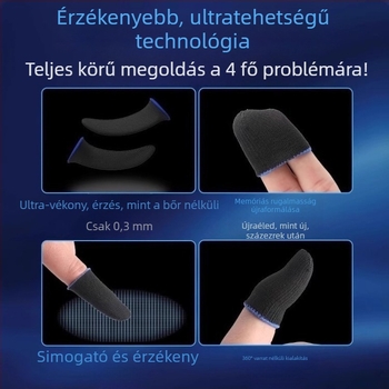Gamer hüvelykujjas ujjvédő kesztyű – csúszásmentes, ultra vékony, félujjas kivitel e-sportokhoz