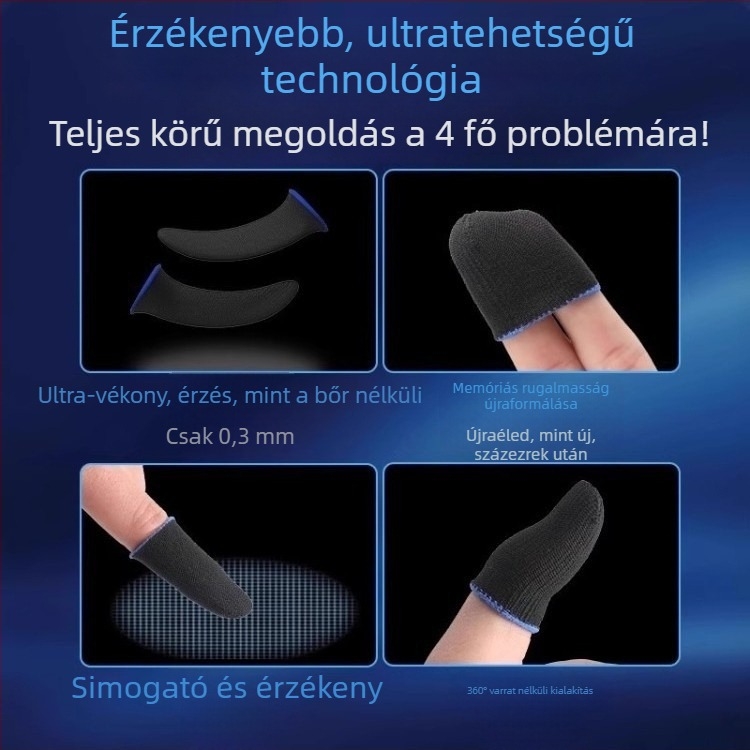 Gamer hüvelykujjas ujjvédő kesztyű – csúszásmentes, ultra vékony, félujjas kivitel e-sportokhoz
