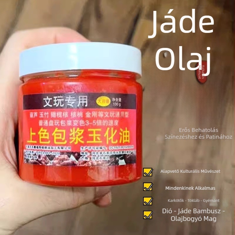 100 g polírozó és színező viasz jade-hez, dióhoz, jade bambuszhoz, gyors piros olajhoz, csillag- és hold motívumhoz, gyémánt tökhöz, csontgyökér faragások karbantartó pasztához