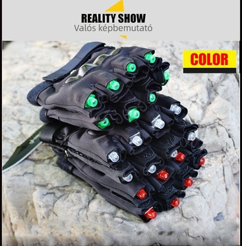 LED ujjak nélküli kesztyű kültéri sportokra – légáteresztő kötött anyag, uniszex felnőttek, félujjas dizájn