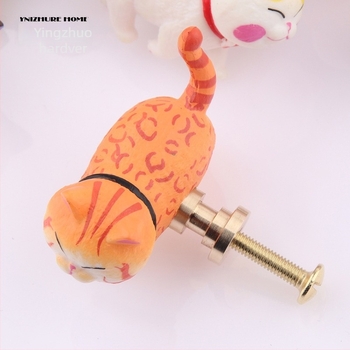 Macska formájú forgó fogantyú ruhásszekrényhez és fiókhoz – PVC + sárgaréz, modell 3669, YNIZHURE, modern minimalizmus, könnyű luxus