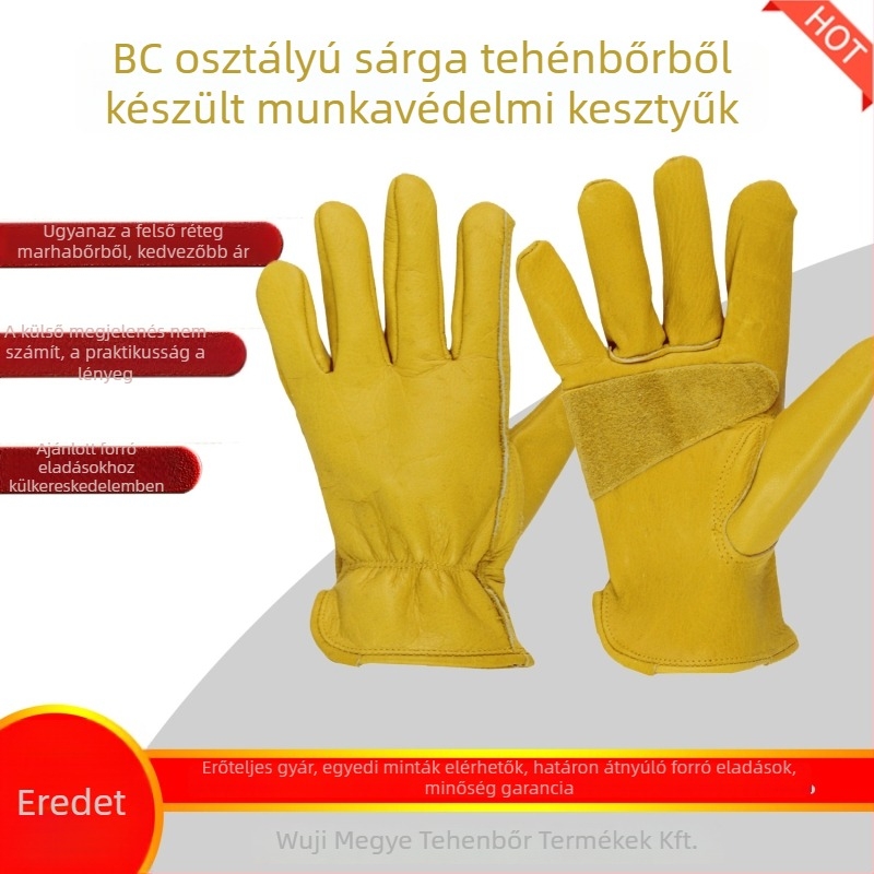 Customizable BC-grade top-grain marhabőr munkakesztyűk általános használatra