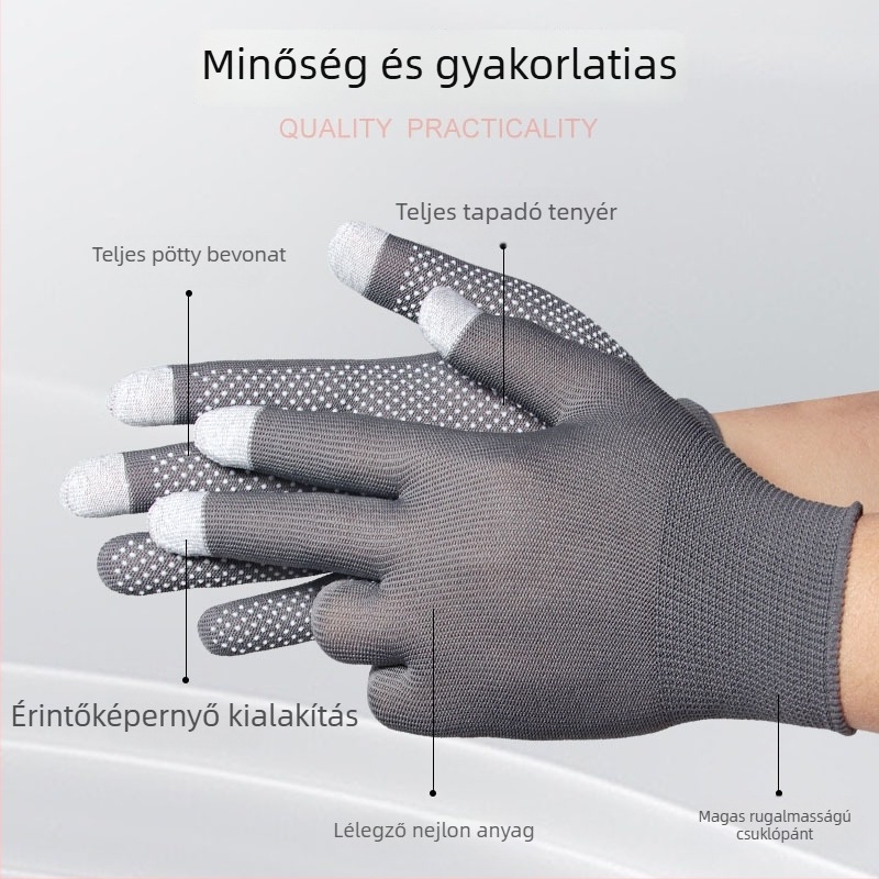 Élelmiszerboltban használható válogató kesztyűk csúszásmentes fogással, érintőképernyő-kompatibilitás, vékony dizájn, védő és kopásálló