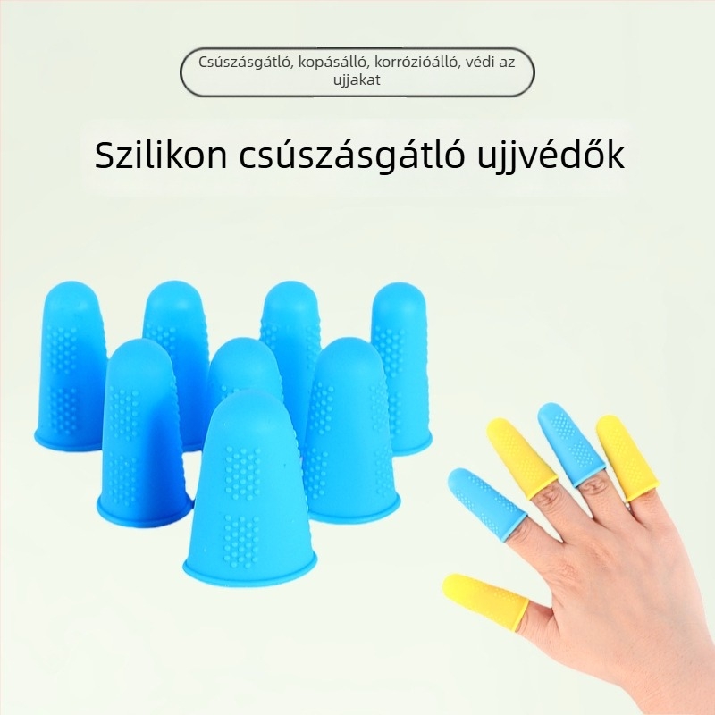 Szilikon ujjvédők készlet három méretben: nagy, közepes, kicsi – hőálló, égési sérülések elleni védelem