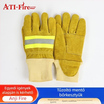 Aramid tűzoltó mentő kesztyűk, vízálló, lángálló, vágásálló, kézvédelem