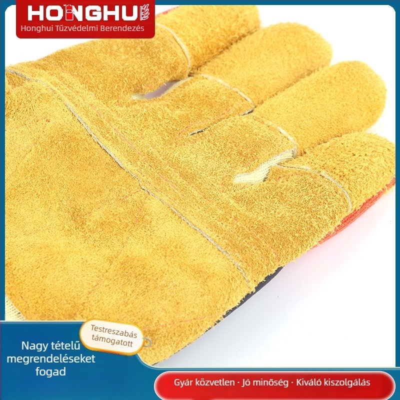 Vészhelyzeti mentő kesztyűk tűzoltáshoz – hőszigetelő, lángálló, pamutfonalból, mentésre és segélynyújtásra