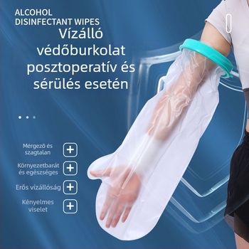 Zixi fürdésre szánt vízálló tok posztoperatív sebekhez, törések ápolásához és PICC-hez