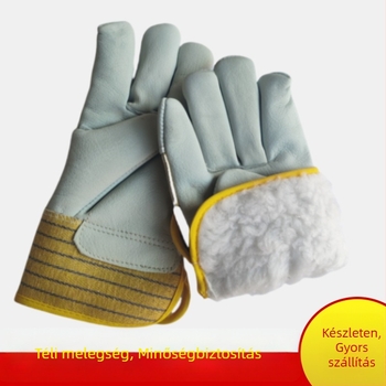 Jiyuxin félbőr téli védőkesztyűk – csúszásmentesek, vágásállóak, hegesztésre alkalmasak, teljes tenyérrel