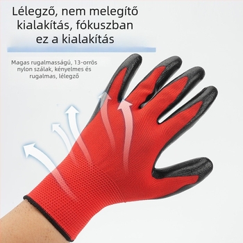 Nitril védőkesztyű munkához – csúszásmentes, vízálló, antistatikus, olajálló, tartós