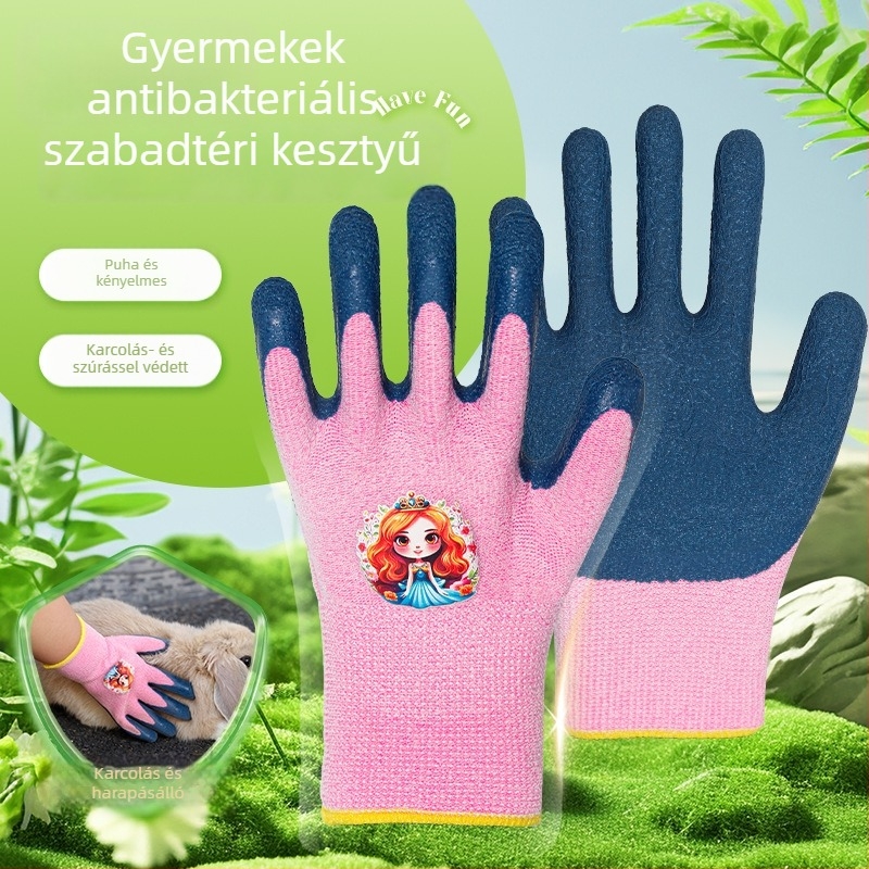 Gyerekeknek való kesztyűk, osztott ujjas stílus, szúrás elleni védelem, tavasz 2025