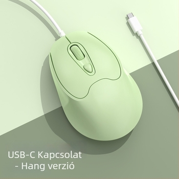 Optikai USB-C vezetékes egér, 2400dpi, 4 gomb