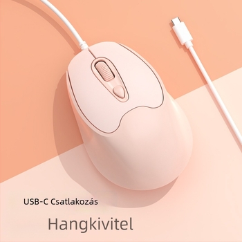 Optikai USB-C vezetékes egér, 2400dpi, 4 gomb