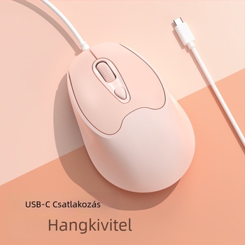Optikai USB-C vezetékes egér, 2400dpi, 4 gomb